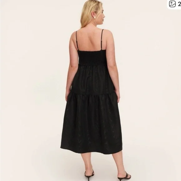 Kate Spade Black Tiered Midi Dress Target collab small - Picture 3 of 9